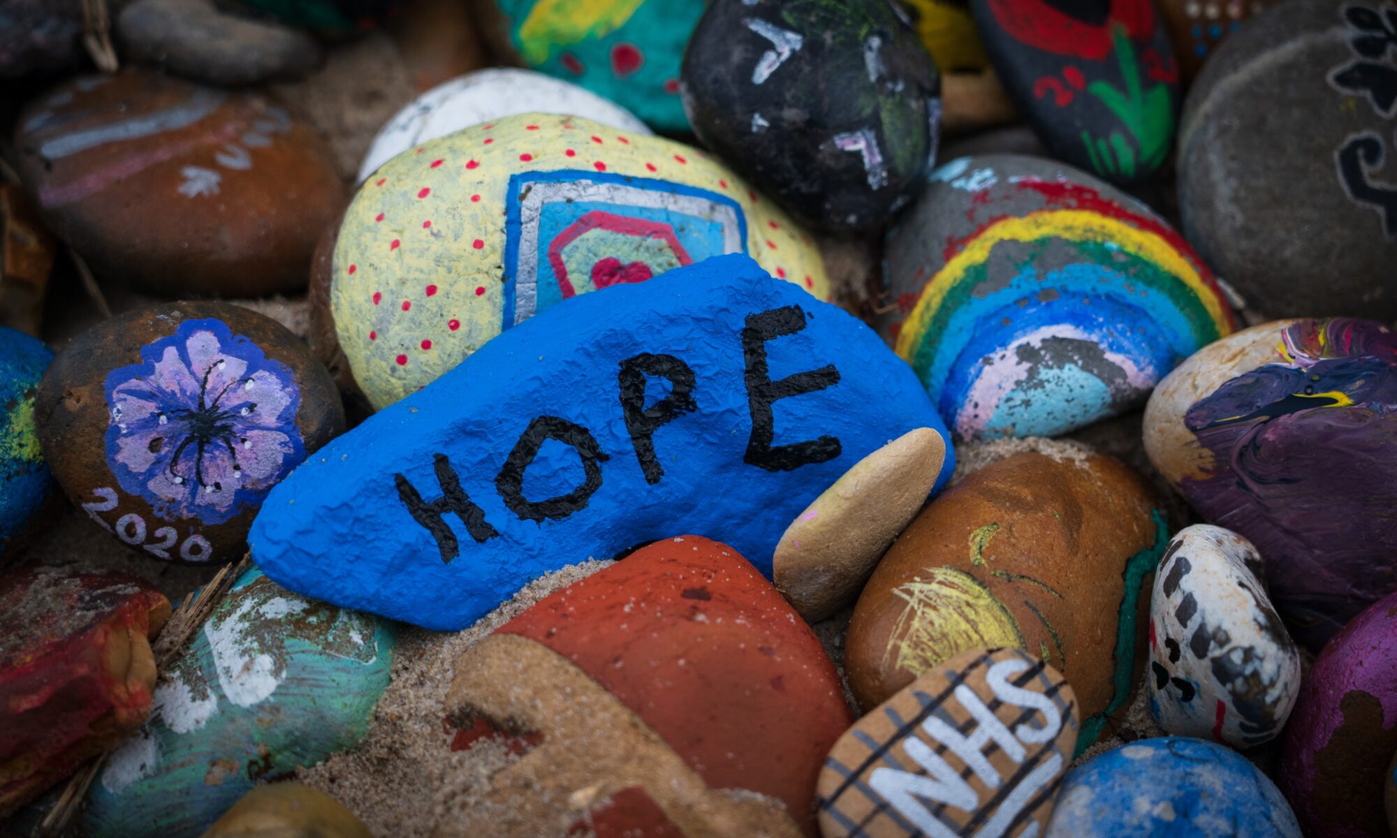 hope painted on a rock