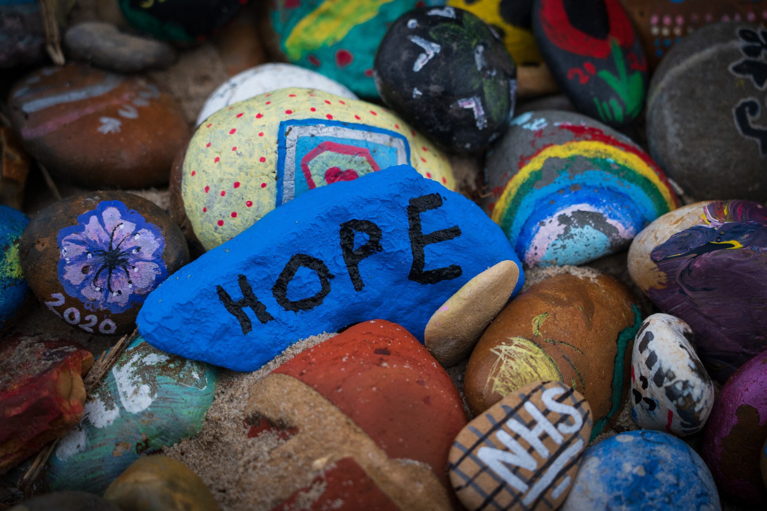 hope painted on a rock